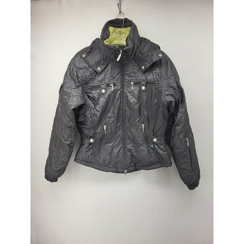NILS Boys Coat Black 8 Youth Snow Ski Parka Hooded Winter Jacket Quilted Pockets